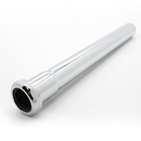 Thrifco Plumbing 1-1/4 X 12 Inch 17 Gauge Chrome Plated Brass Slip Joint Extension 4402826 - main